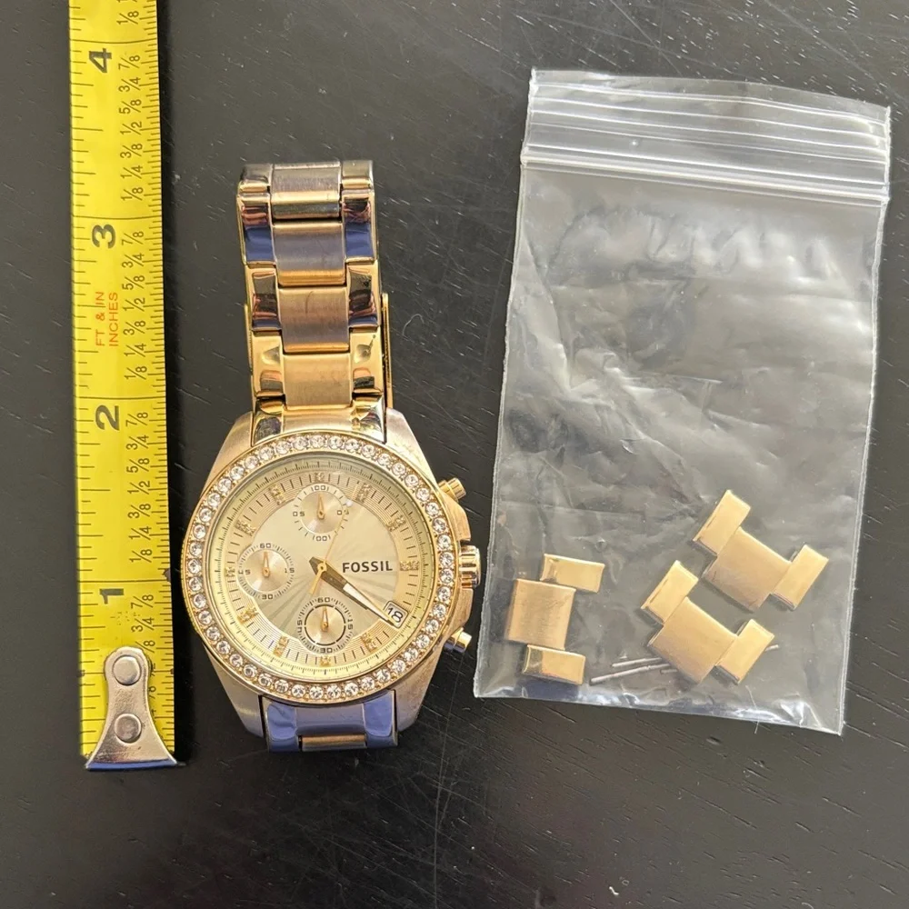 Fossil Women's Gold and Silver Watch - Picture 5 of 5